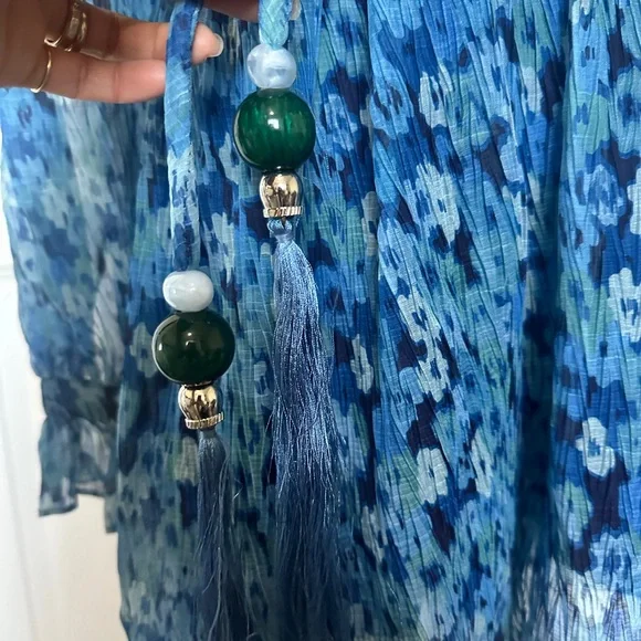 SABINA MUSAYEV Larry Romper in Turquoise Print